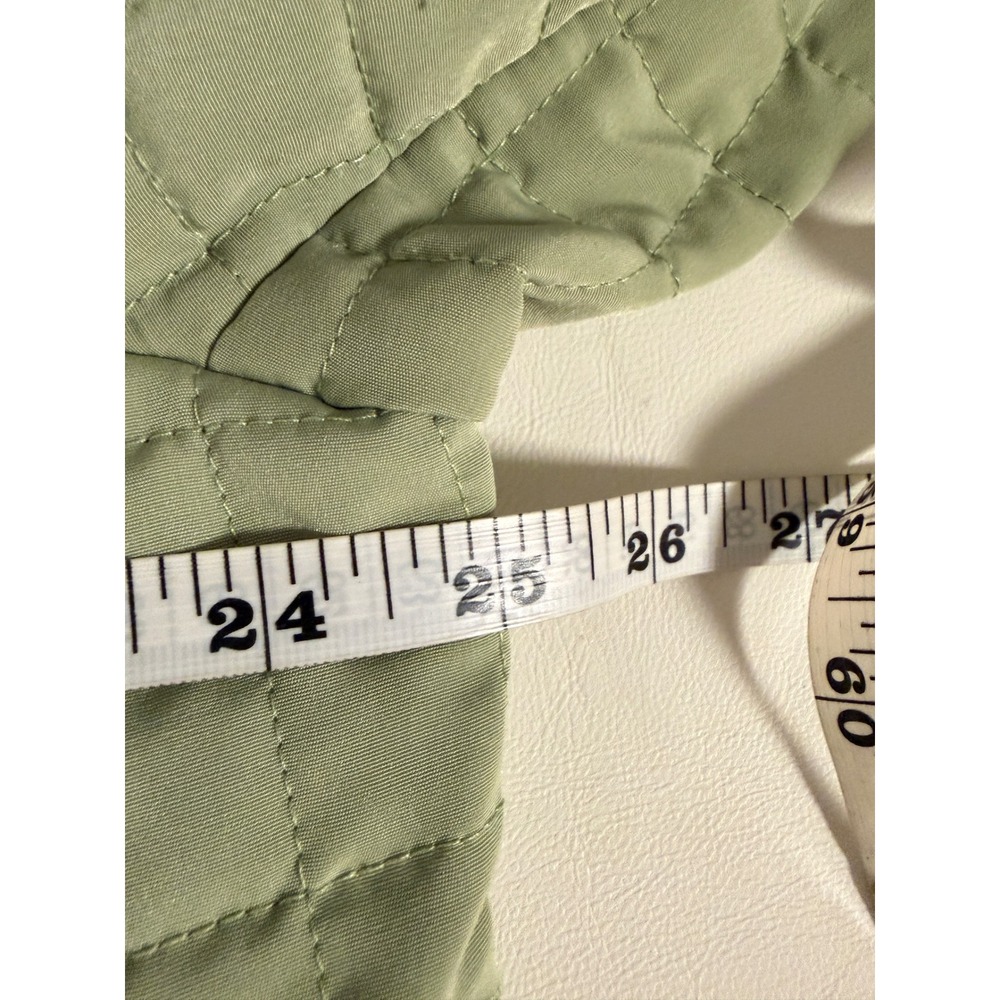 Portrait Womens 1X Sage Green Quilted Zip Front Jacket Lightweight Coat Pocketed - Picture 5 of 8